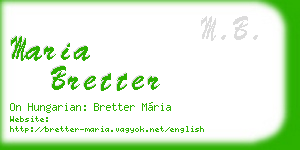 maria bretter business card